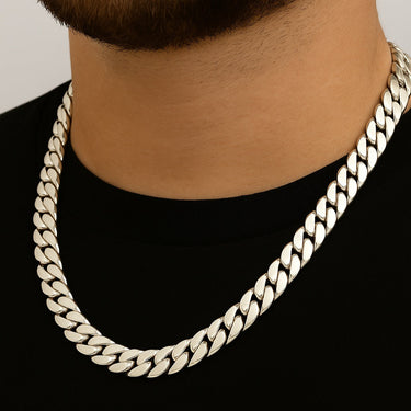 950 Sterling Silver Cuban Chain 11mm 60cm